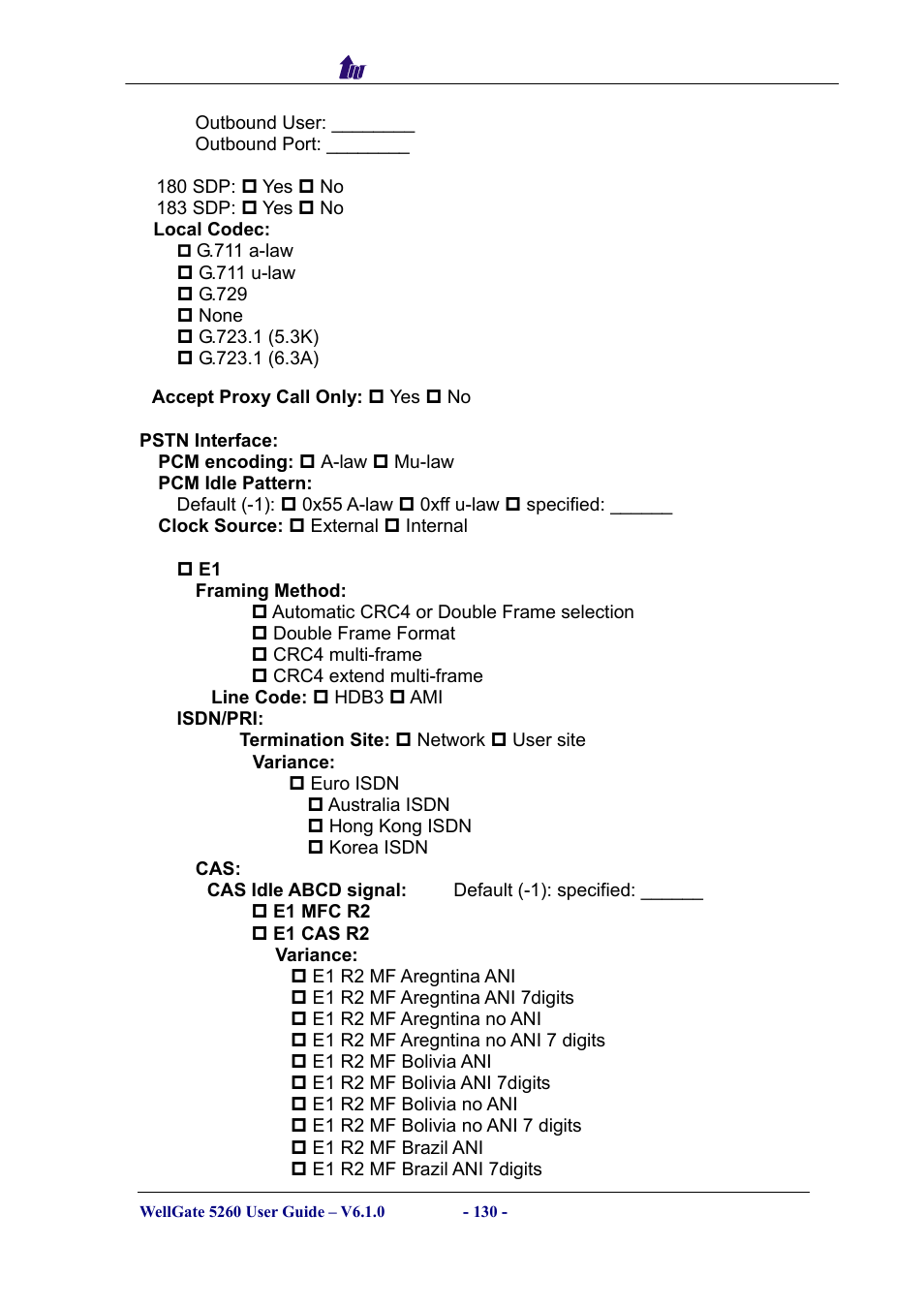 Welltech WG5260 V.6.1 User Manual | Page 130 / 136