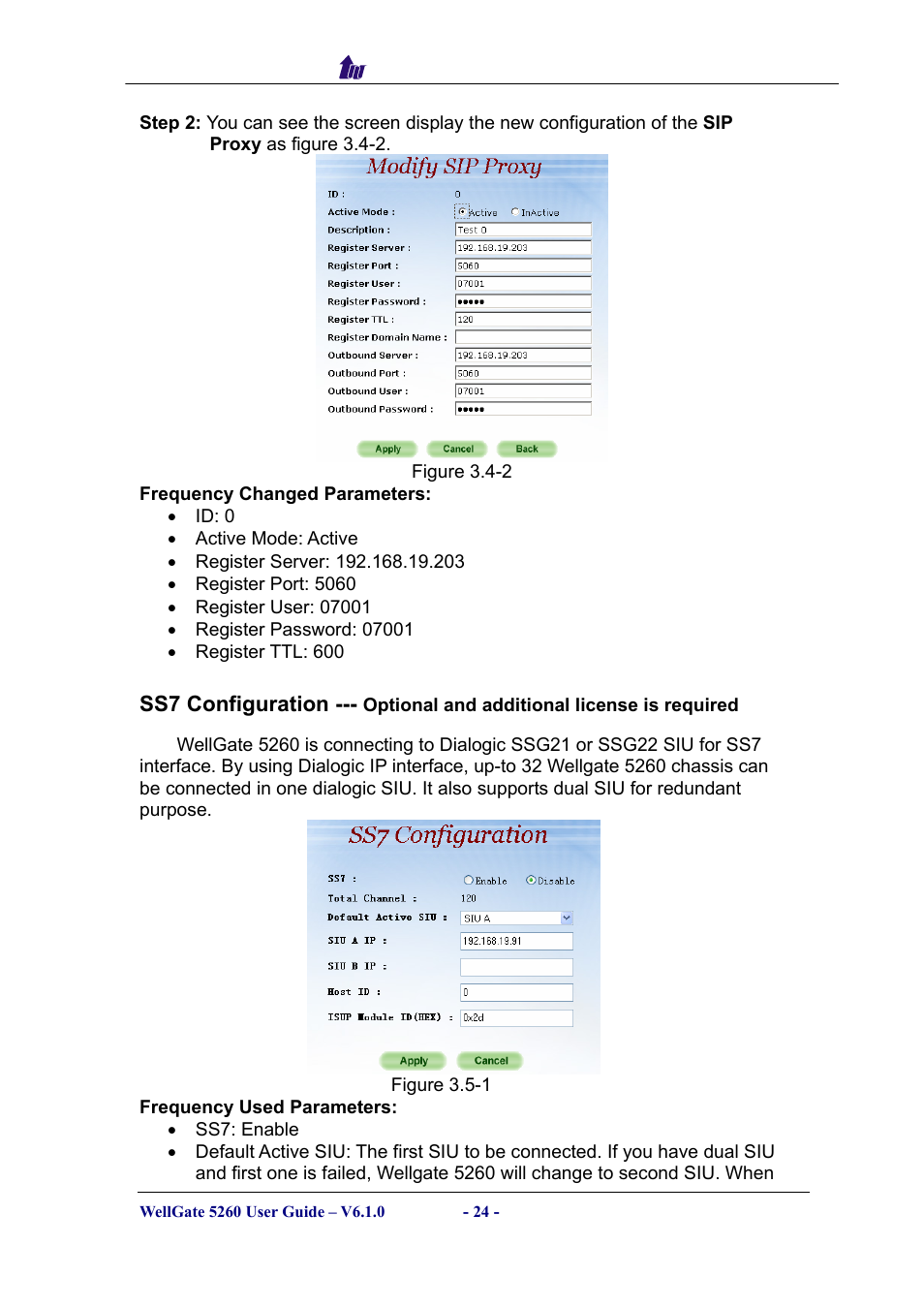 Onfiguration, Ptional and additional license is required | Welltech WG5260 V.6.1 User Manual | Page 24 / 136