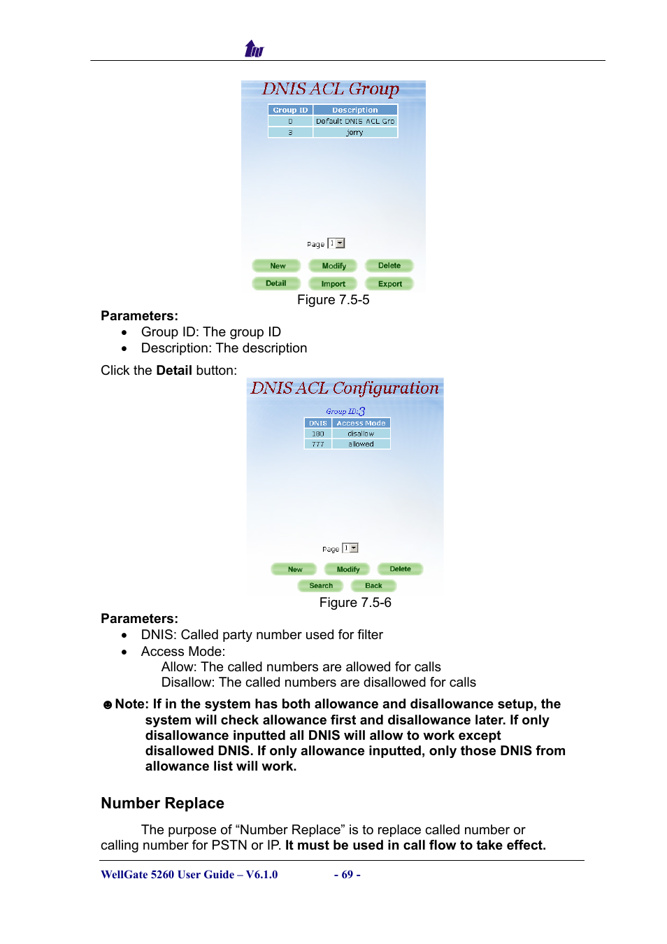 Number replace | Welltech WG5260 V.6.1 User Manual | Page 69 / 136