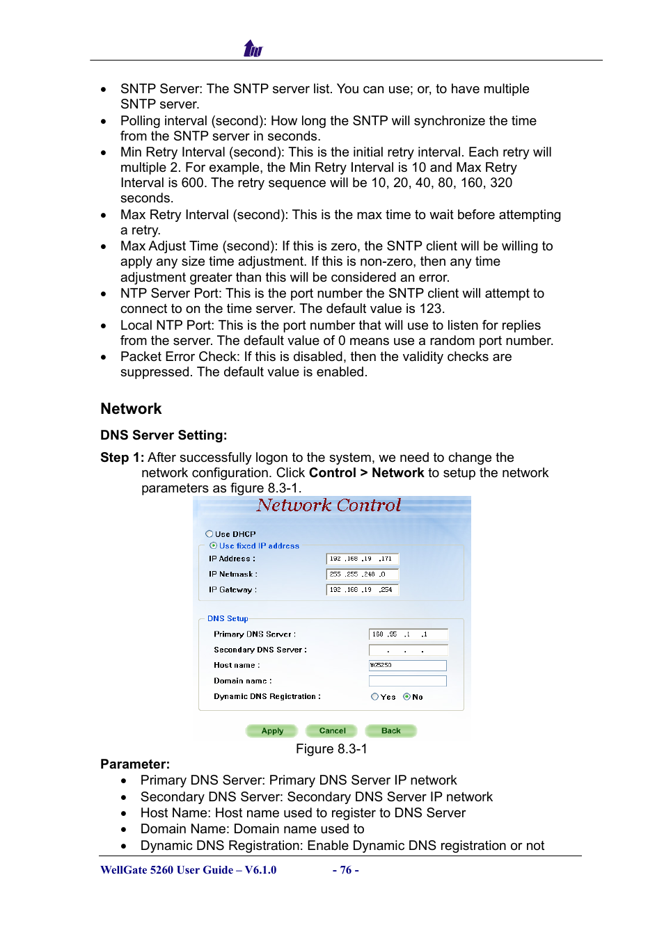 Network, Etwork | Welltech WG5260 V.6.1 User Manual | Page 76 / 136