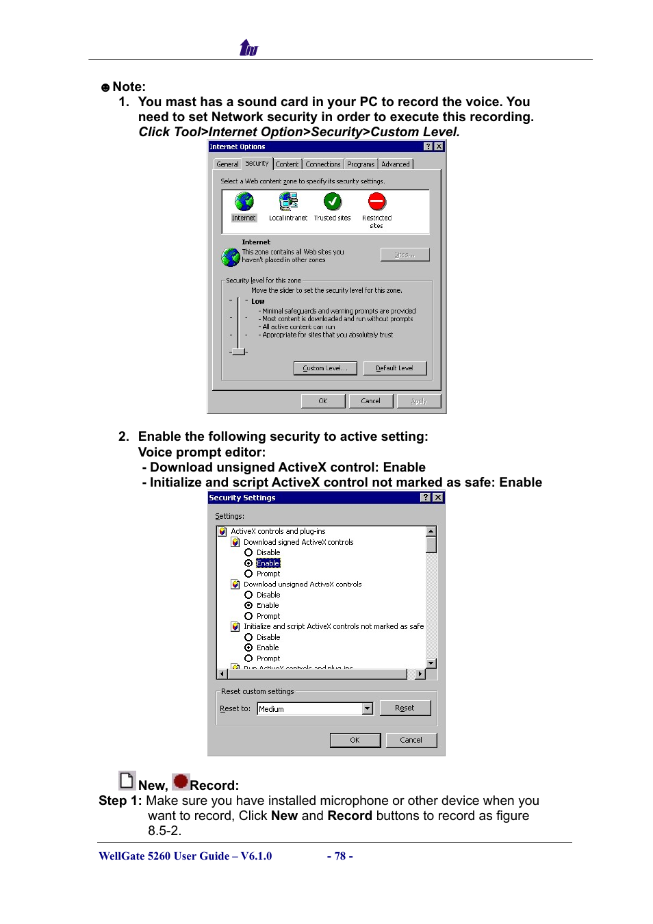 Welltech WG5260 V.6.1 User Manual | Page 78 / 136