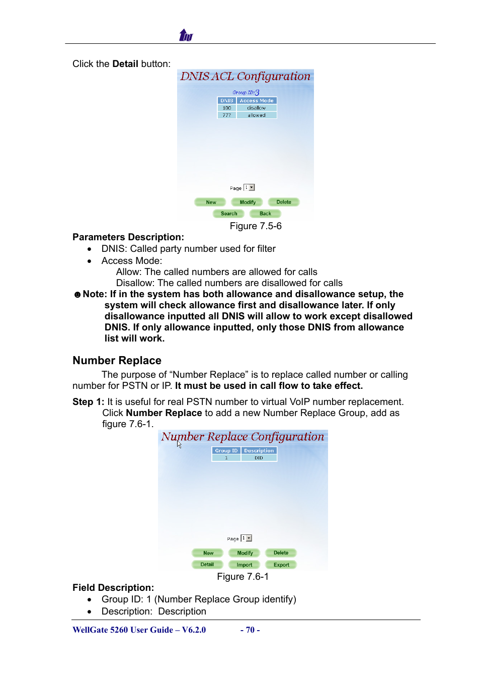 Number replace | Welltech WG5260 V.6.2 User Manual | Page 70 / 137