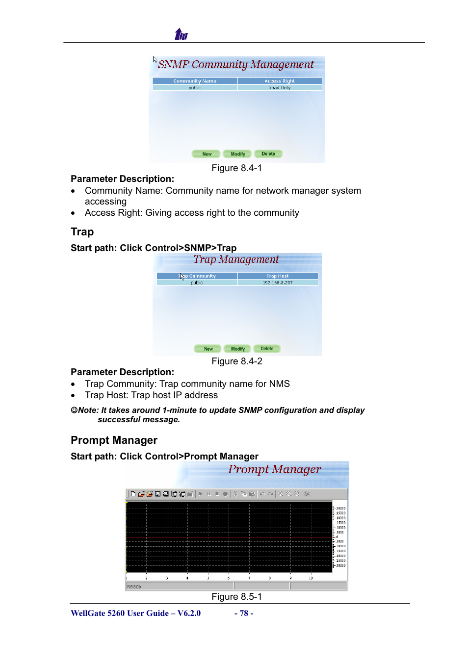 Prompt manager, Rompt, Anager | Welltech WG5260 V.6.2 User Manual | Page 78 / 137