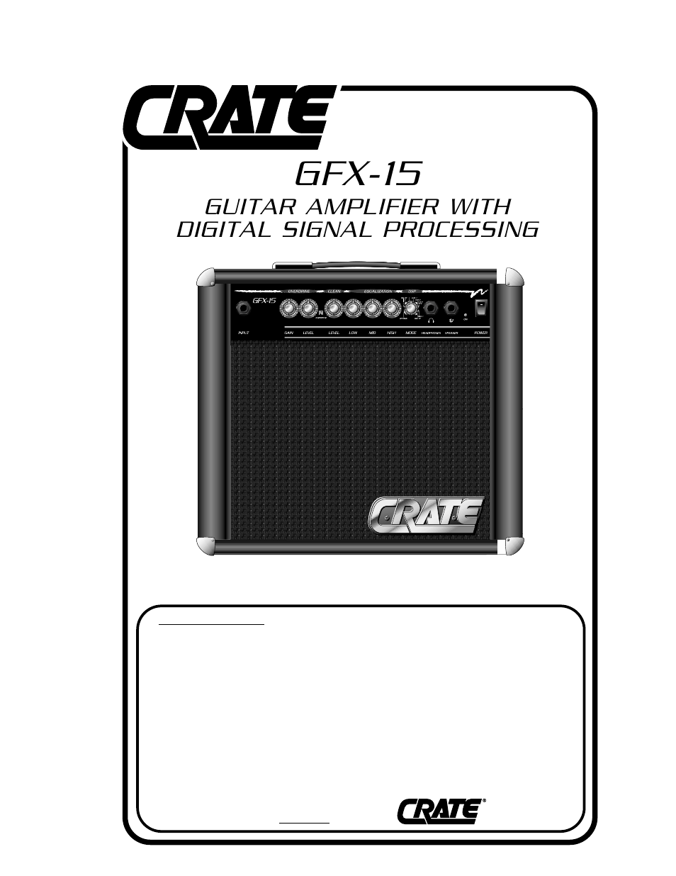Crate Amplifiers GFX-15 User Manual | 4 pages