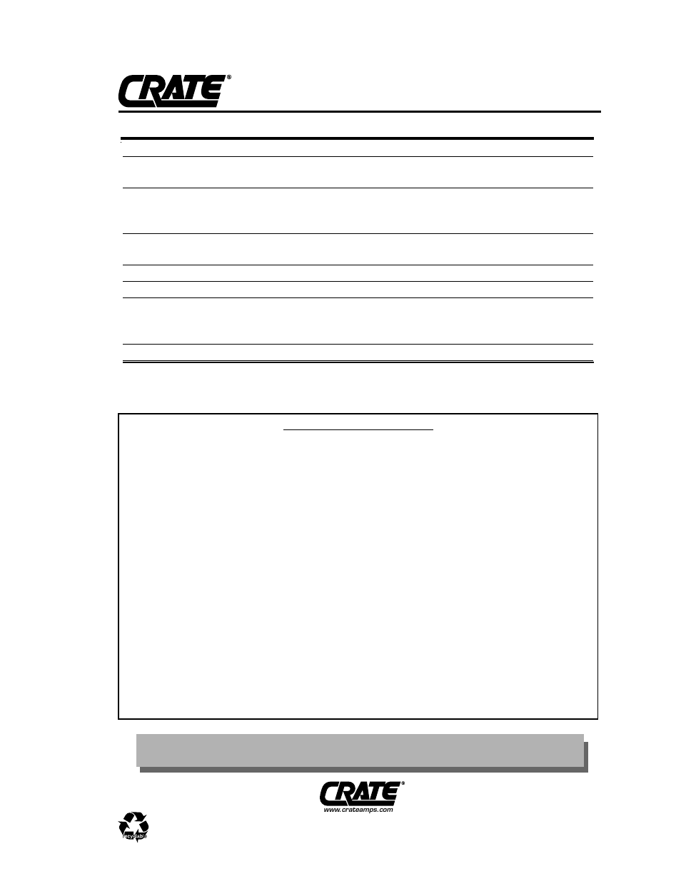 Gfx-15 amplifier | Crate Amplifiers GFX-15 User Manual | Page 4 / 4