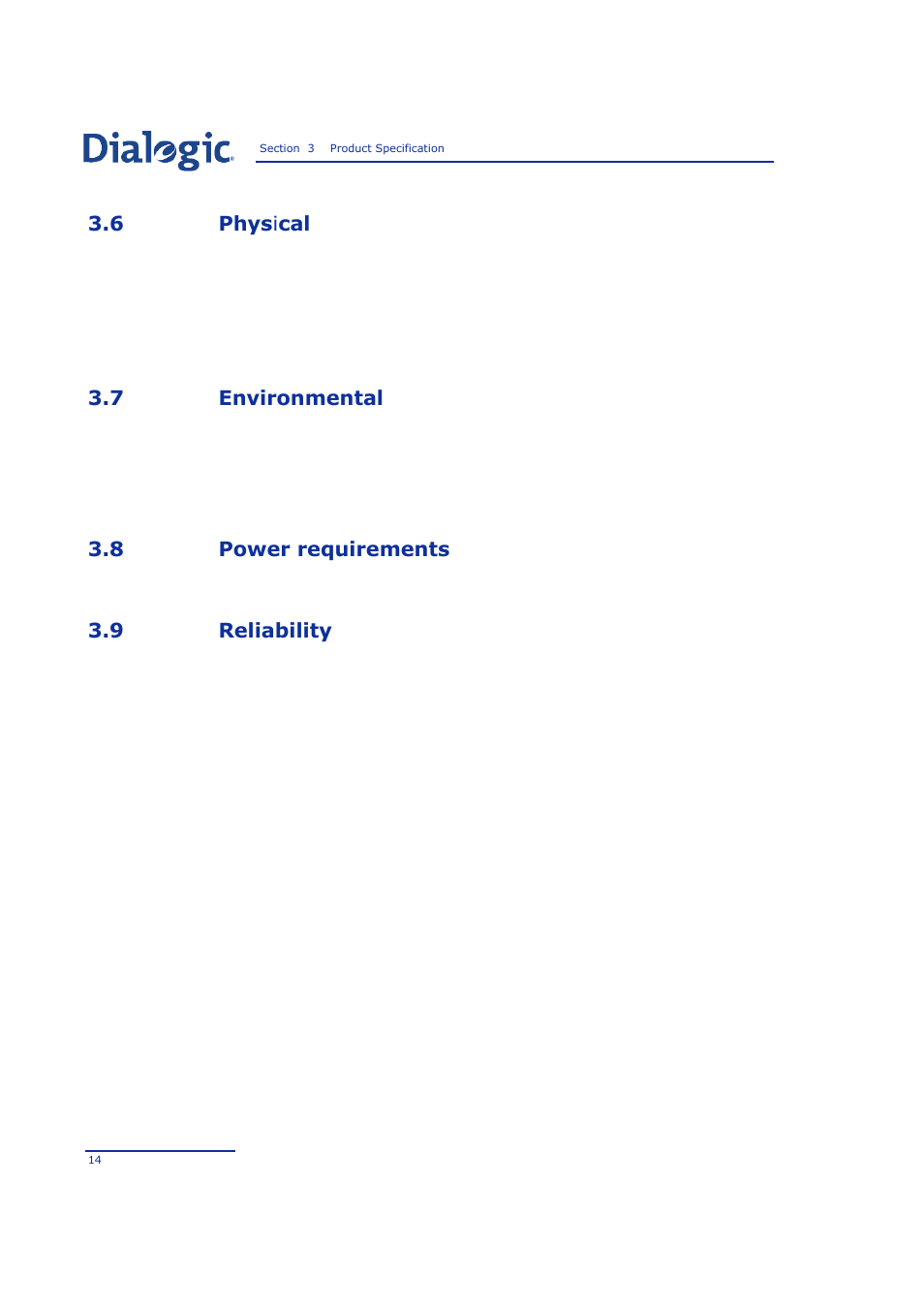 6 physical, 7 environmental, 8 power requirements | 9 reliability, Physical, Environmental, Power requirements, Reliability, 6 phys i cal | Welltech SPCI2S Boards User Manual | Page 14 / 37