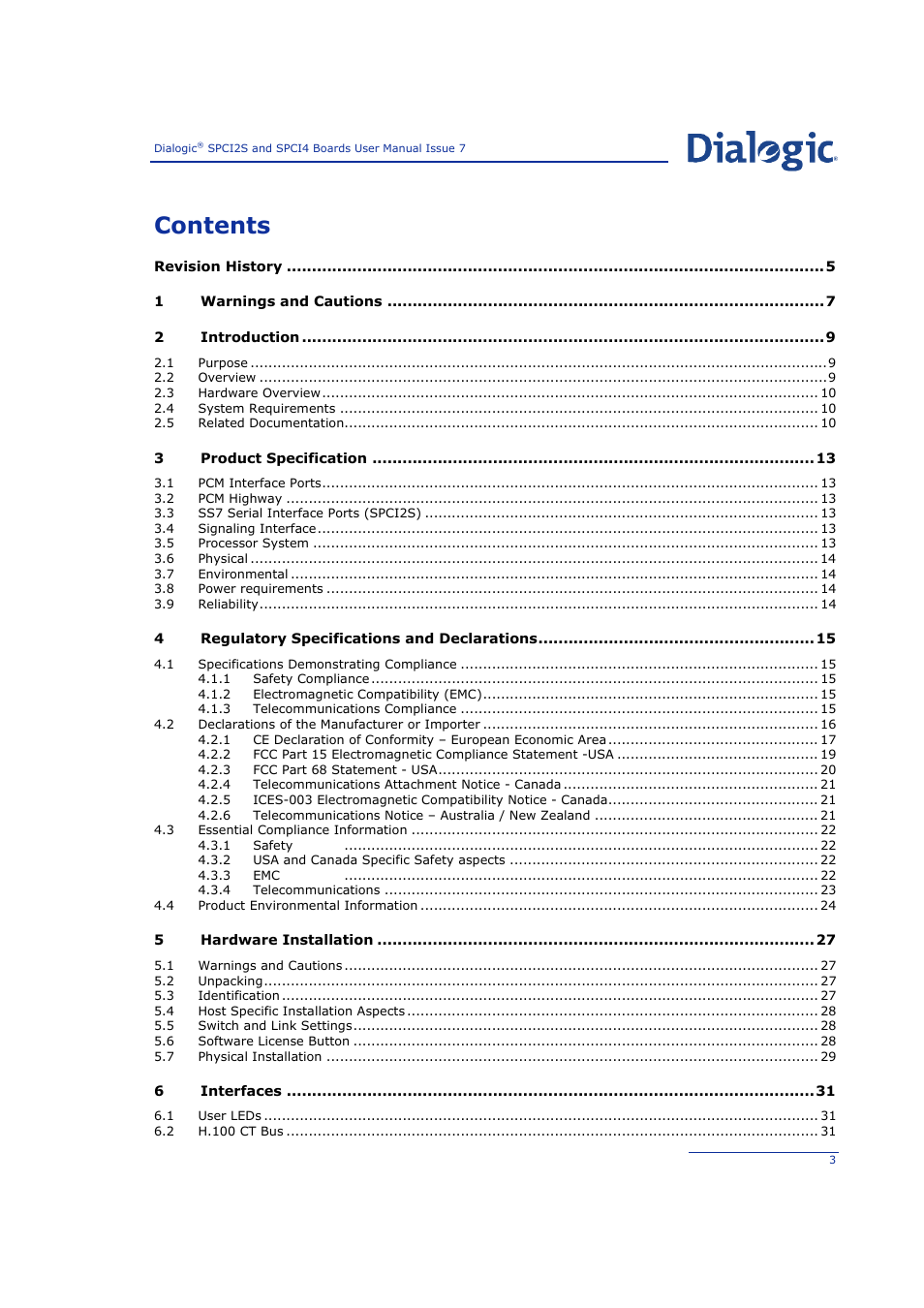 Welltech SPCI2S Boards User Manual | Page 3 / 37