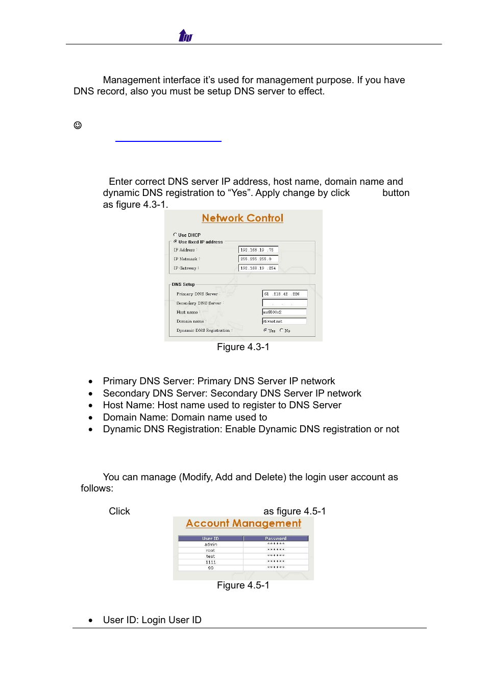 Network, Account manager, Network account manager | Welltech WR5100 V.1.0 User Manual | Page 15 / 33