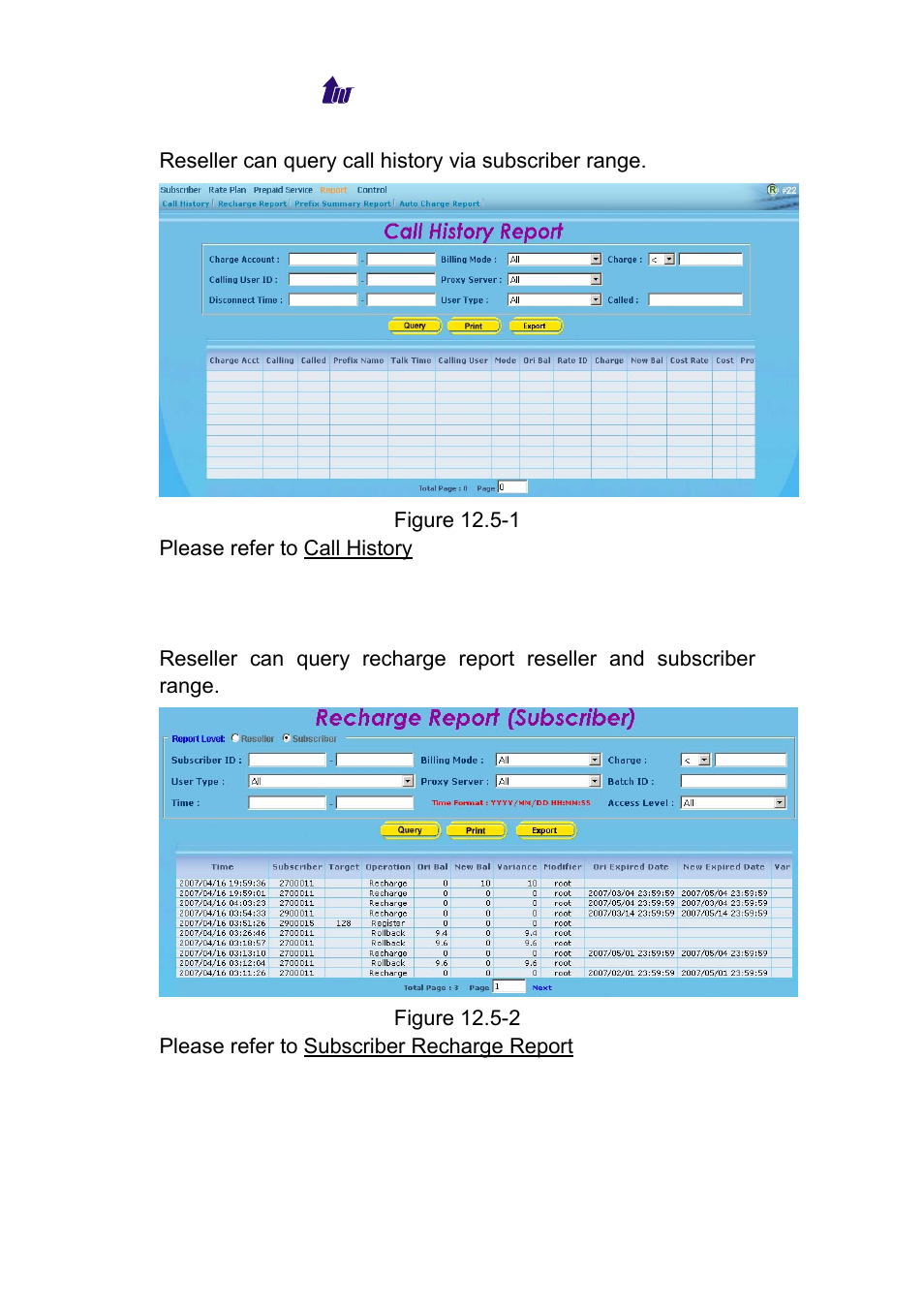 Recharge report, Prefix summary report, Recharge report prefix summary report | Welltech WeIIBilling 6600 V.1.5 User Manual | Page 116 / 136