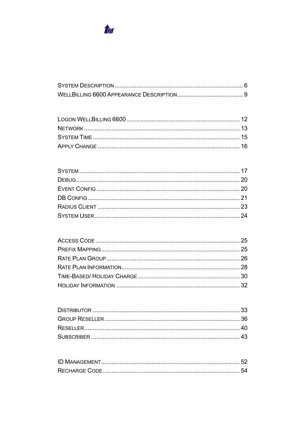 Welltech WeIIBilling 6600 V.1.5 User Manual | Page 2 / 136
