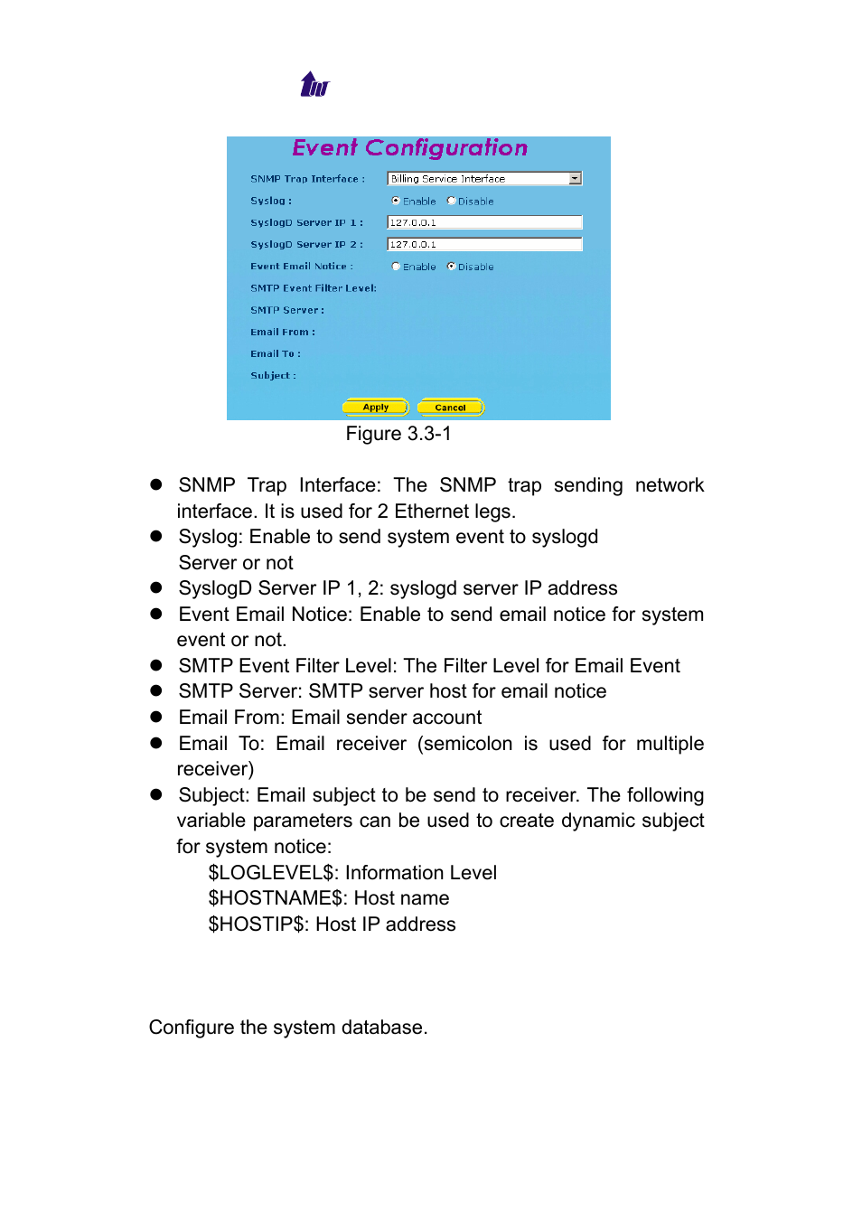 Db config, Onfig | Welltech WeIIBilling 6600 V.1.5 User Manual | Page 21 / 136