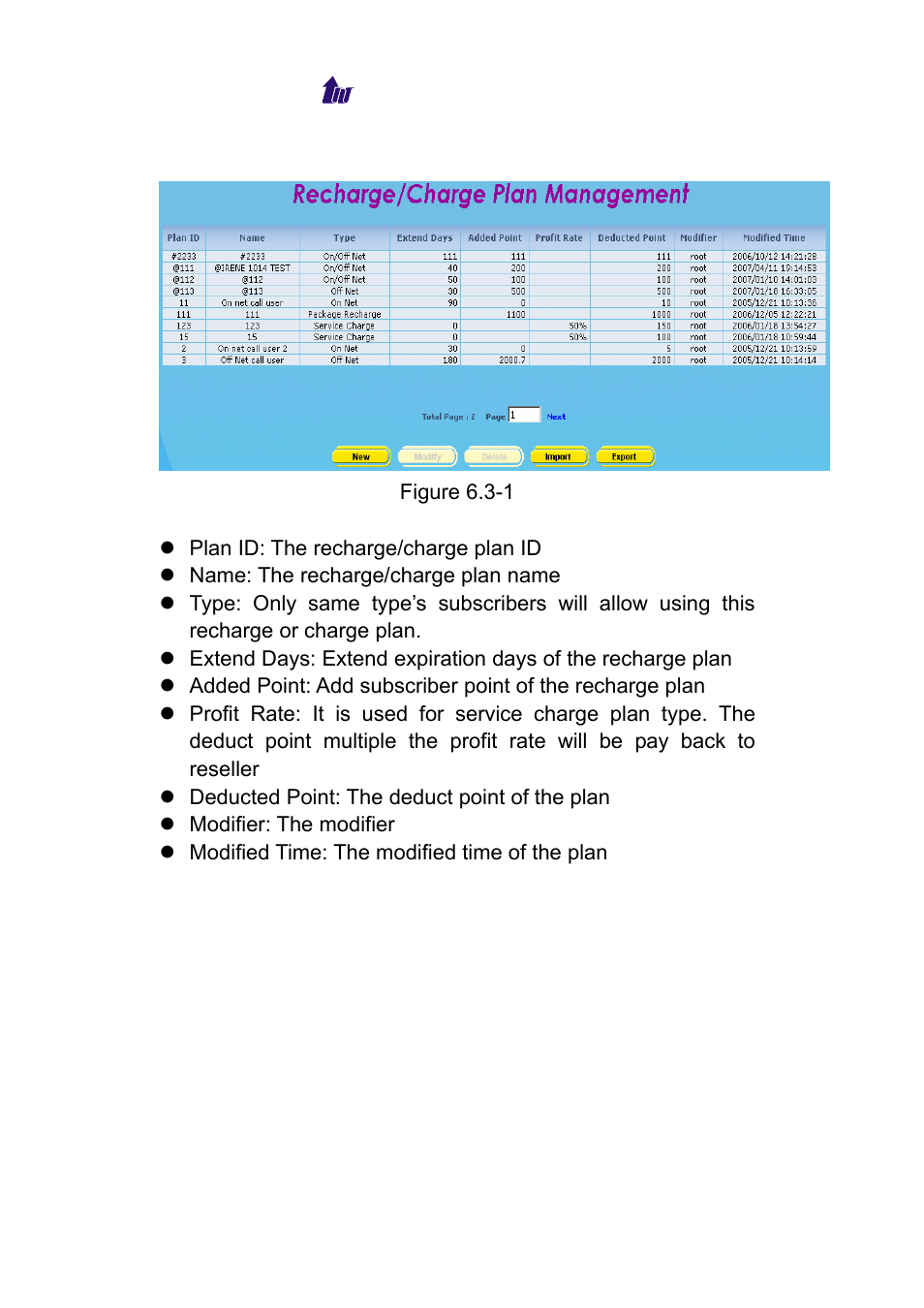 Recharge reseller, Recharge distributor, Echarge | Eseller | Welltech WeIIBilling 6600 V.1.5 User Manual | Page 58 / 136