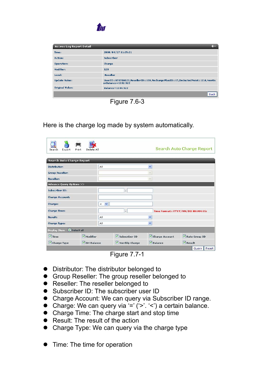 Auto charge report, Harge, Eport | Welltech WS 6600 V.2.0 User Manual | Page 105 / 161