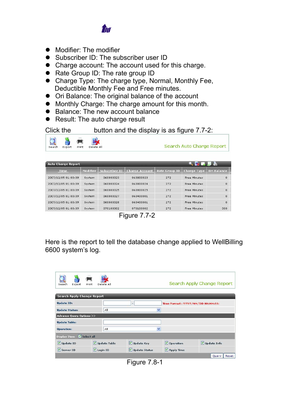 Apply change report, Pply, Hange | Eport | Welltech WS 6600 V.2.0 User Manual | Page 106 / 161