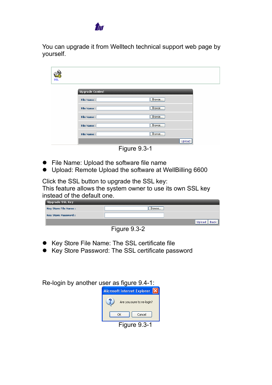 Relogin, Elogin | Welltech WS 6600 V.2.0 User Manual | Page 118 / 161