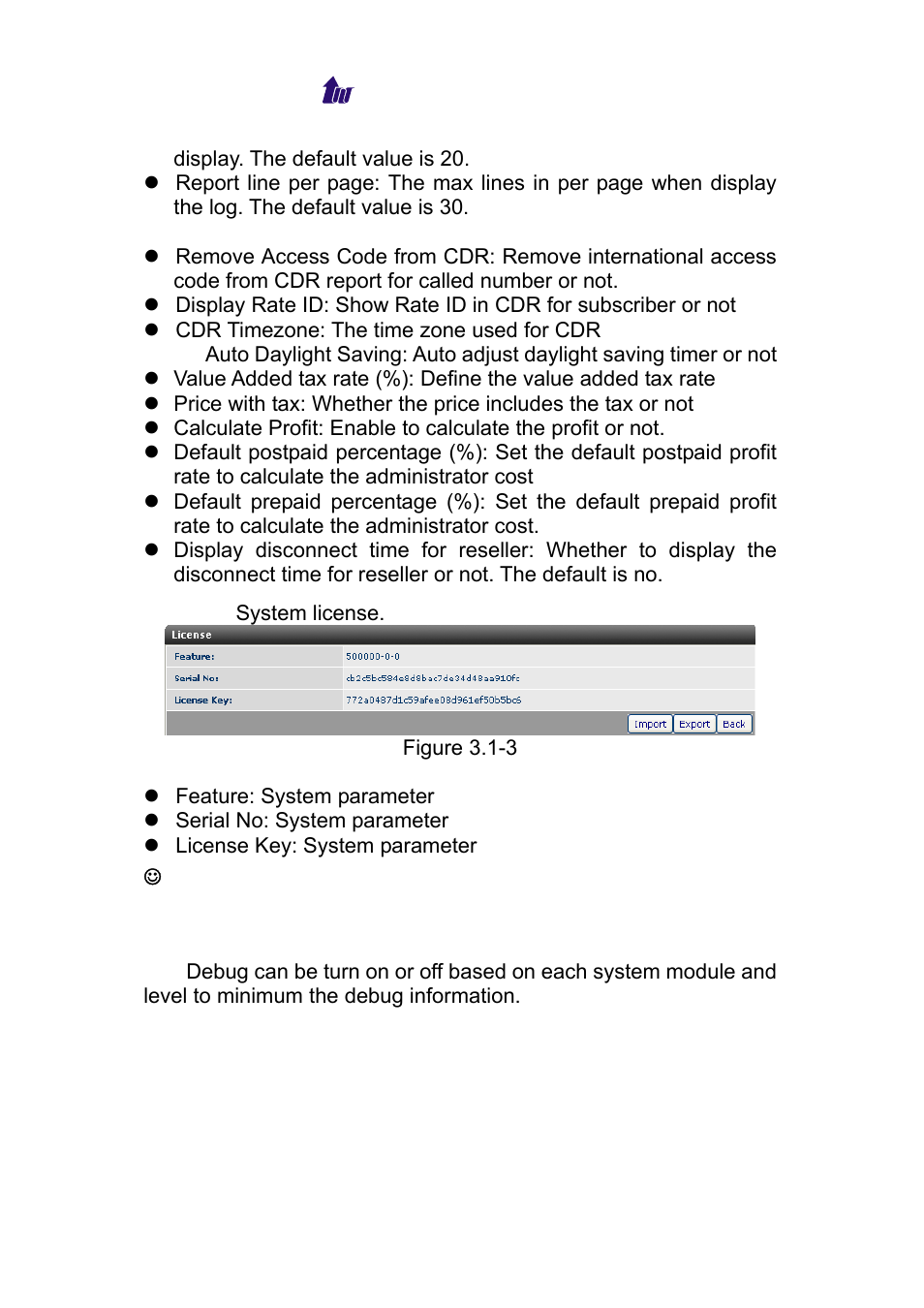 Debug, Ebug | Welltech WS 6600 V.2.0 User Manual | Page 20 / 161