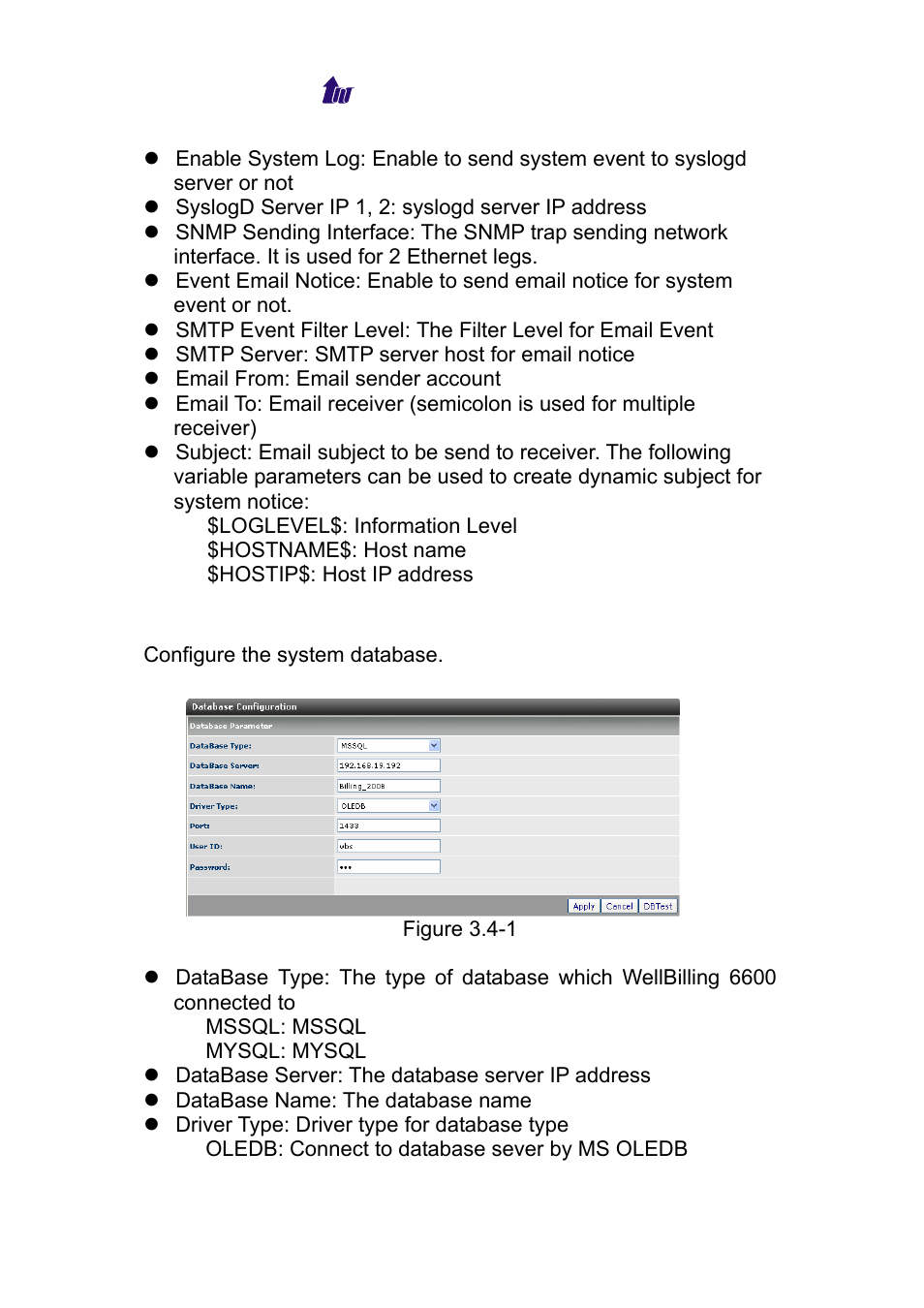 Db config, Onfig | Welltech WS 6600 V.2.0 User Manual | Page 22 / 161