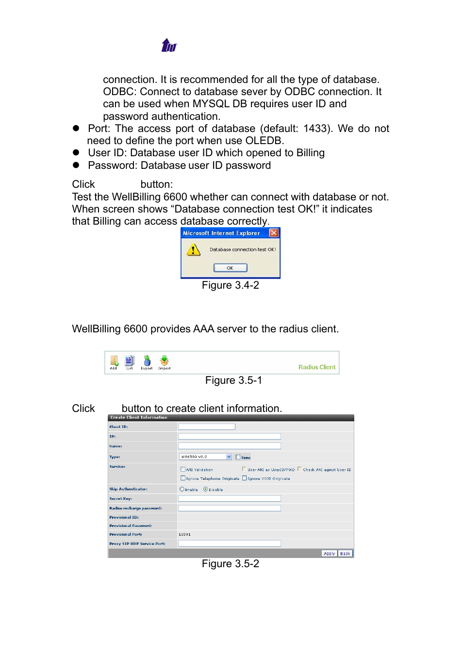 Radius client, Adius, Lient | Welltech WS 6600 V.2.0 User Manual | Page 23 / 161