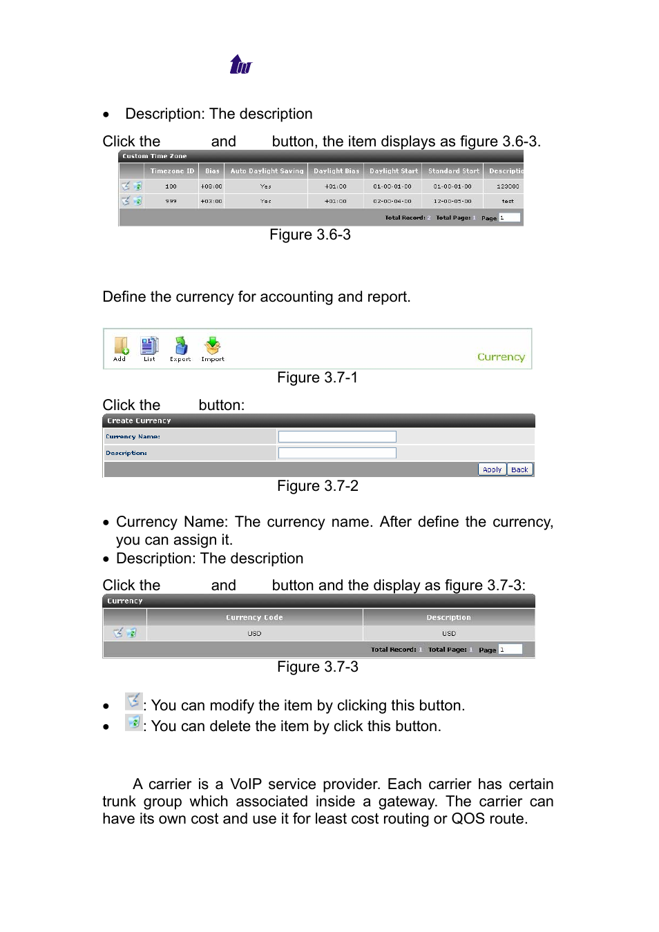 Currency, Carrier, Urrency | Arrier | Welltech WS 6600 V.2.0 User Manual | Page 26 / 161