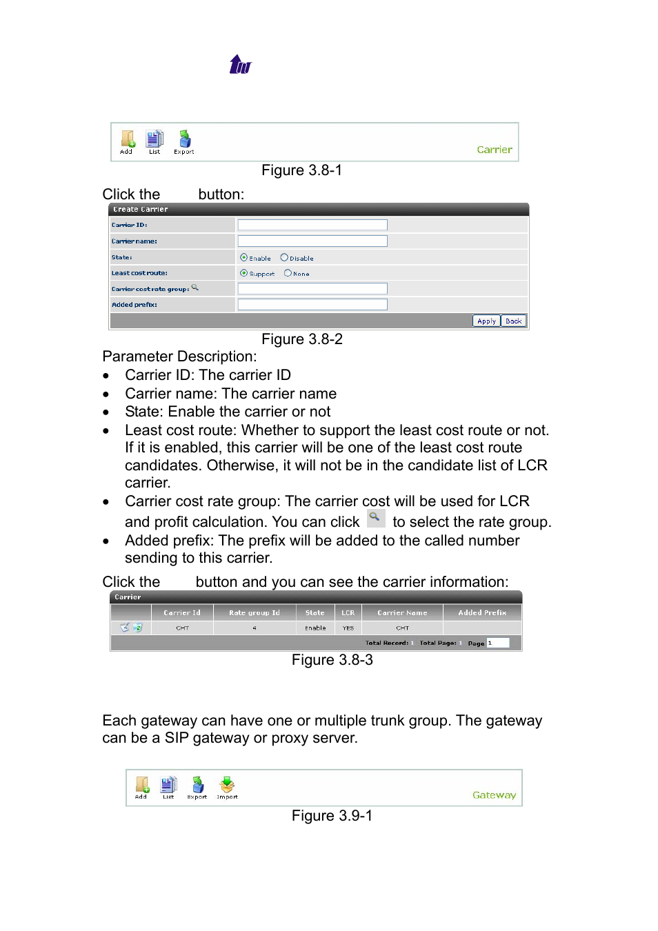 Gateway, Ateway | Welltech WS 6600 V.2.0 User Manual | Page 27 / 161