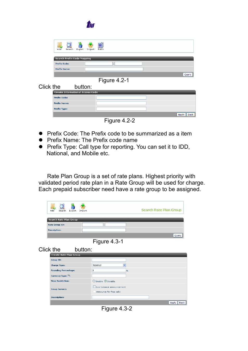 Rate plan group, Roup | Welltech WS 6600 V.2.0 User Manual | Page 33 / 161