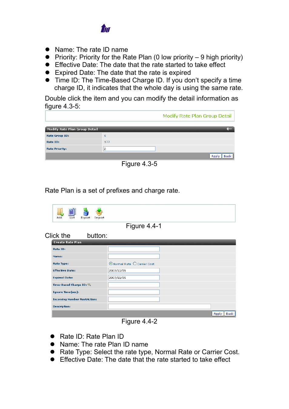 Rate plan information, Nformation | Welltech WS 6600 V.2.0 User Manual | Page 36 / 161