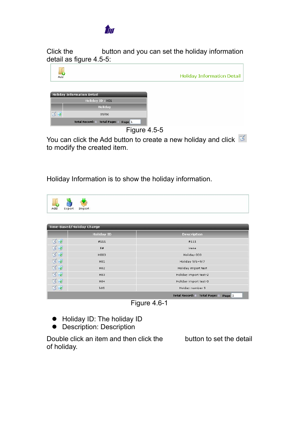 Holiday information, Oliday, Nformation | Welltech WS 6600 V.2.0 User Manual | Page 41 / 161