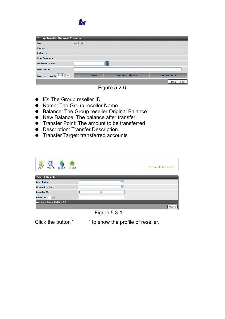 Reseller, Eseller | Welltech WS 6600 V.2.0 User Manual | Page 49 / 161