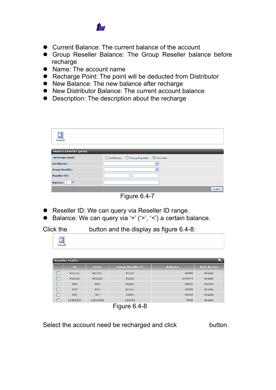 Recharge reseller | Welltech WS 6600 V.2.0 User Manual | Page 75 / 161