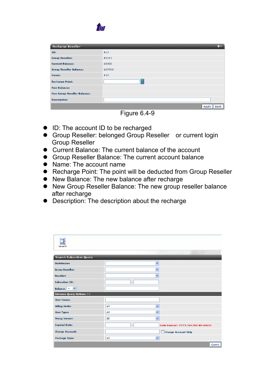 Recharge subscriber, Echarge, Ubscriber | Welltech WS 6600 V.2.0 User Manual | Page 76 / 161