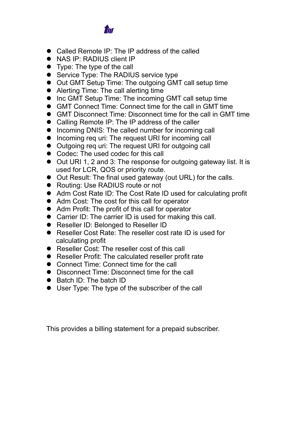 Statement report, Subscriber prepaid statement, Tatement | Eport | Welltech WS 6600 V.2.0 User Manual | Page 91 / 161