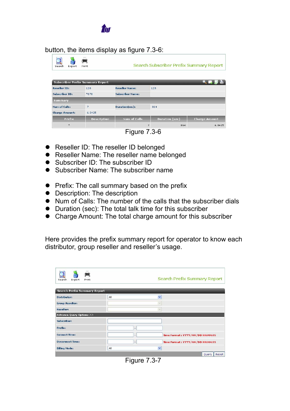 Prefix summary report | Welltech WS 6600 V.2.0 User Manual | Page 97 / 161
