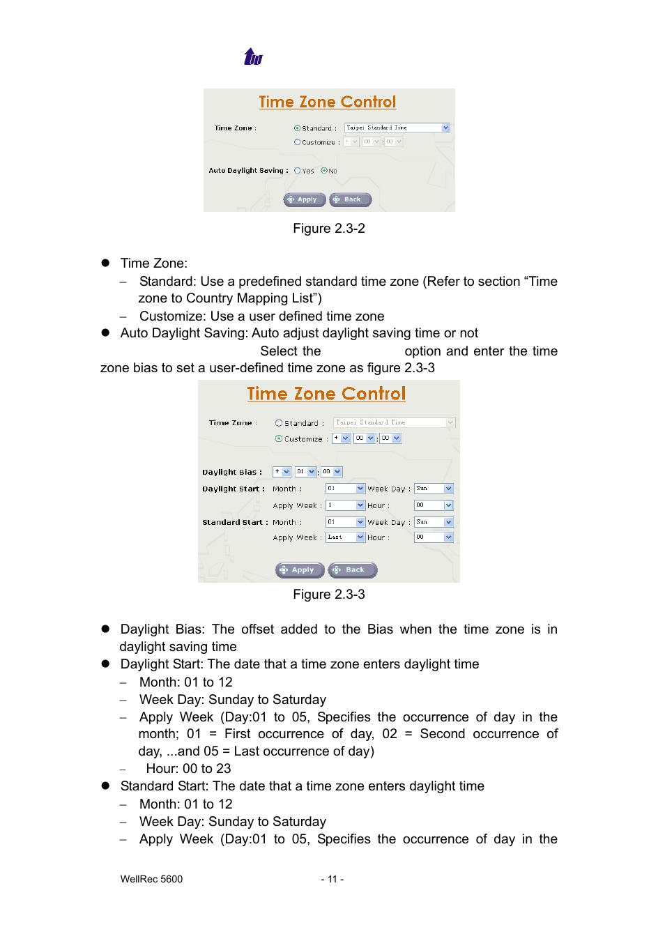 Welltech WellRec 5600 V.1.0 User Manual | Page 11 / 44