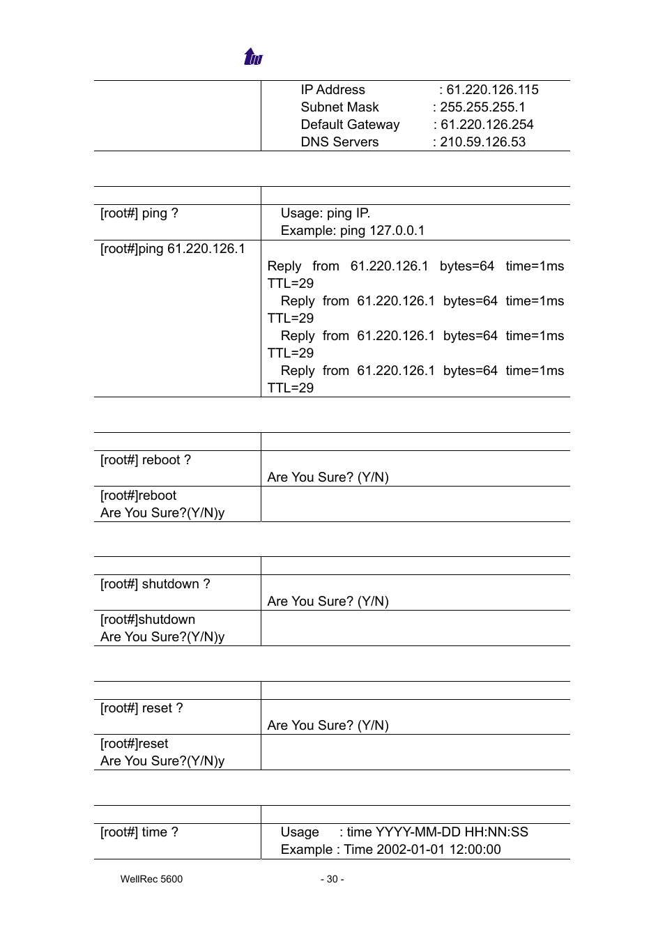 Welltech WellRec 5600 V.1.0 User Manual | Page 30 / 44