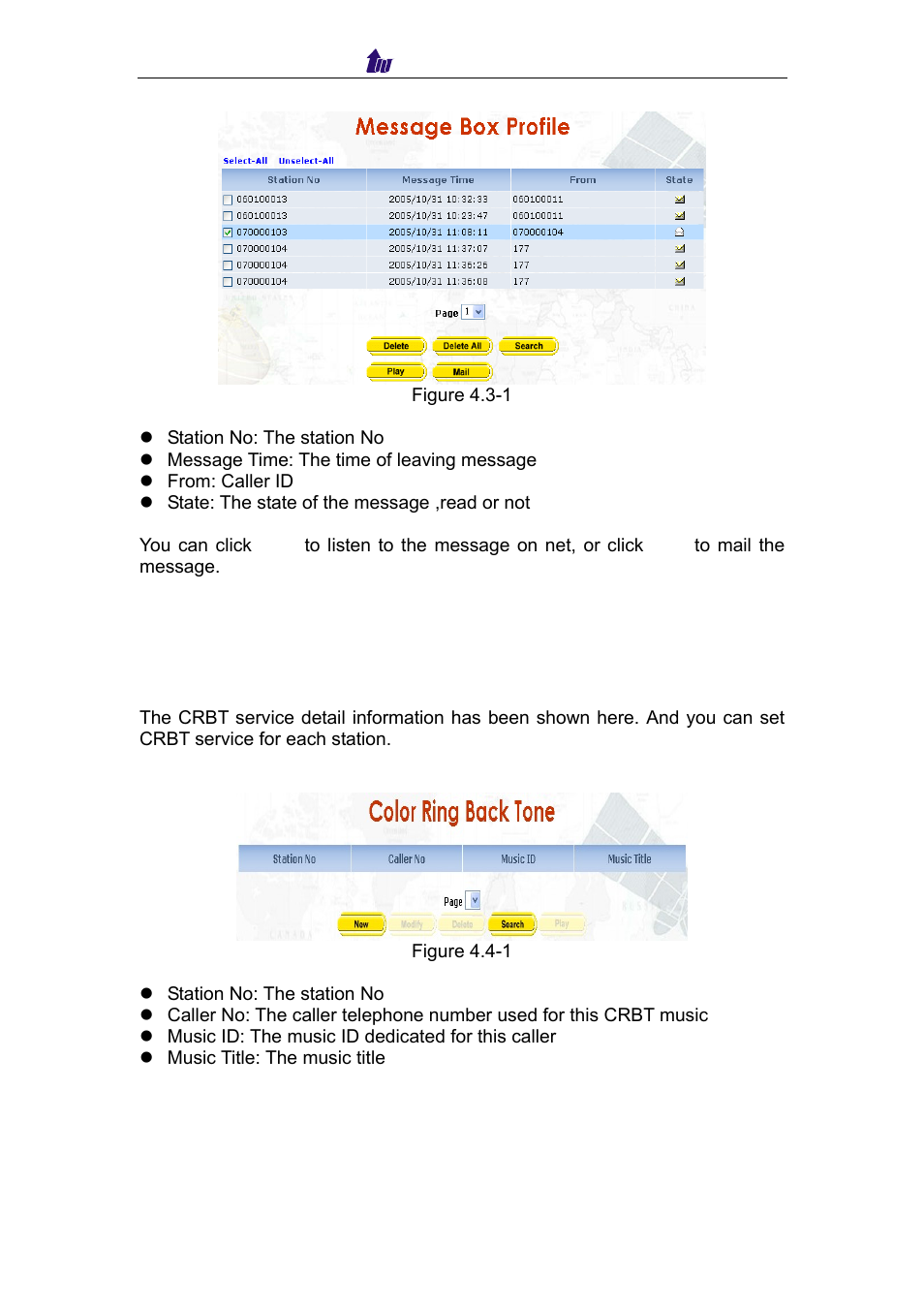 4 coloring ring back tone (crbt) | Welltech IP Centrex 6850 V.1.5 User Manual | Page 26 / 83