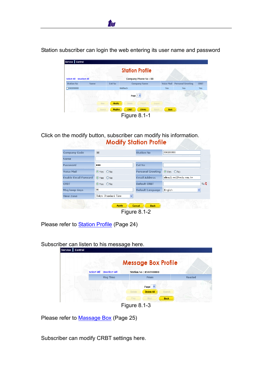 Chapter 8 station subscriber operation | Welltech IP Centrex 6850 V.1.5 User Manual | Page 43 / 83