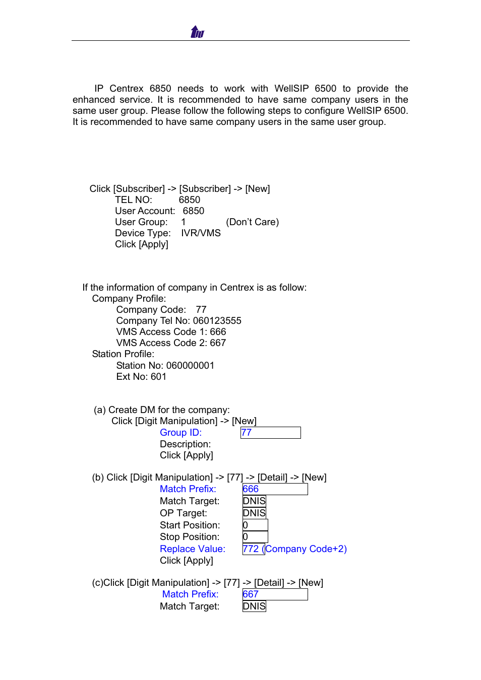 Welltech IP Centrex 6850 V.1.5 User Manual | Page 59 / 83