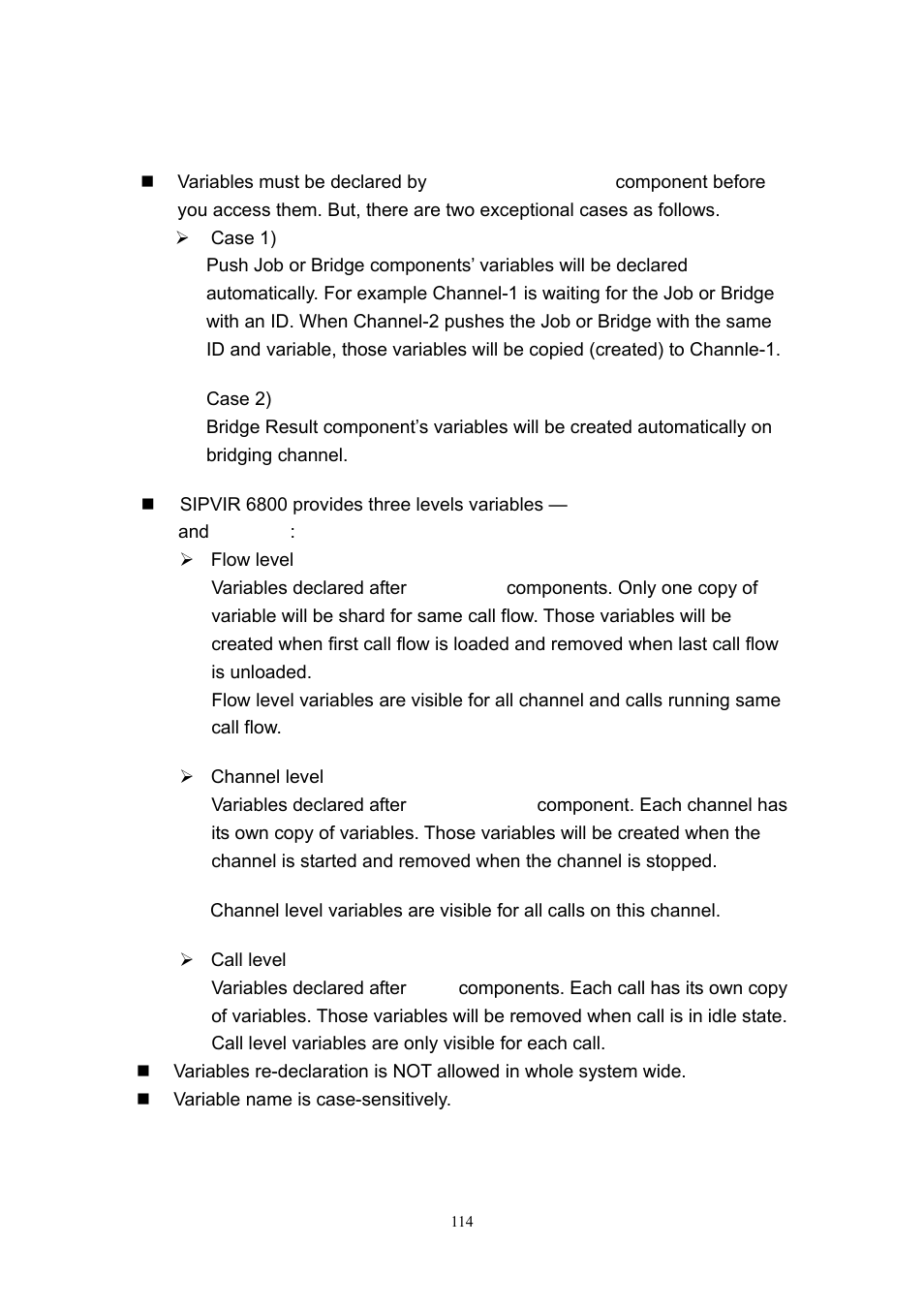 Appendix f the rules of using variable | Welltech SIPIVR 6800GS V.2.1 User Manual | Page 115 / 129
