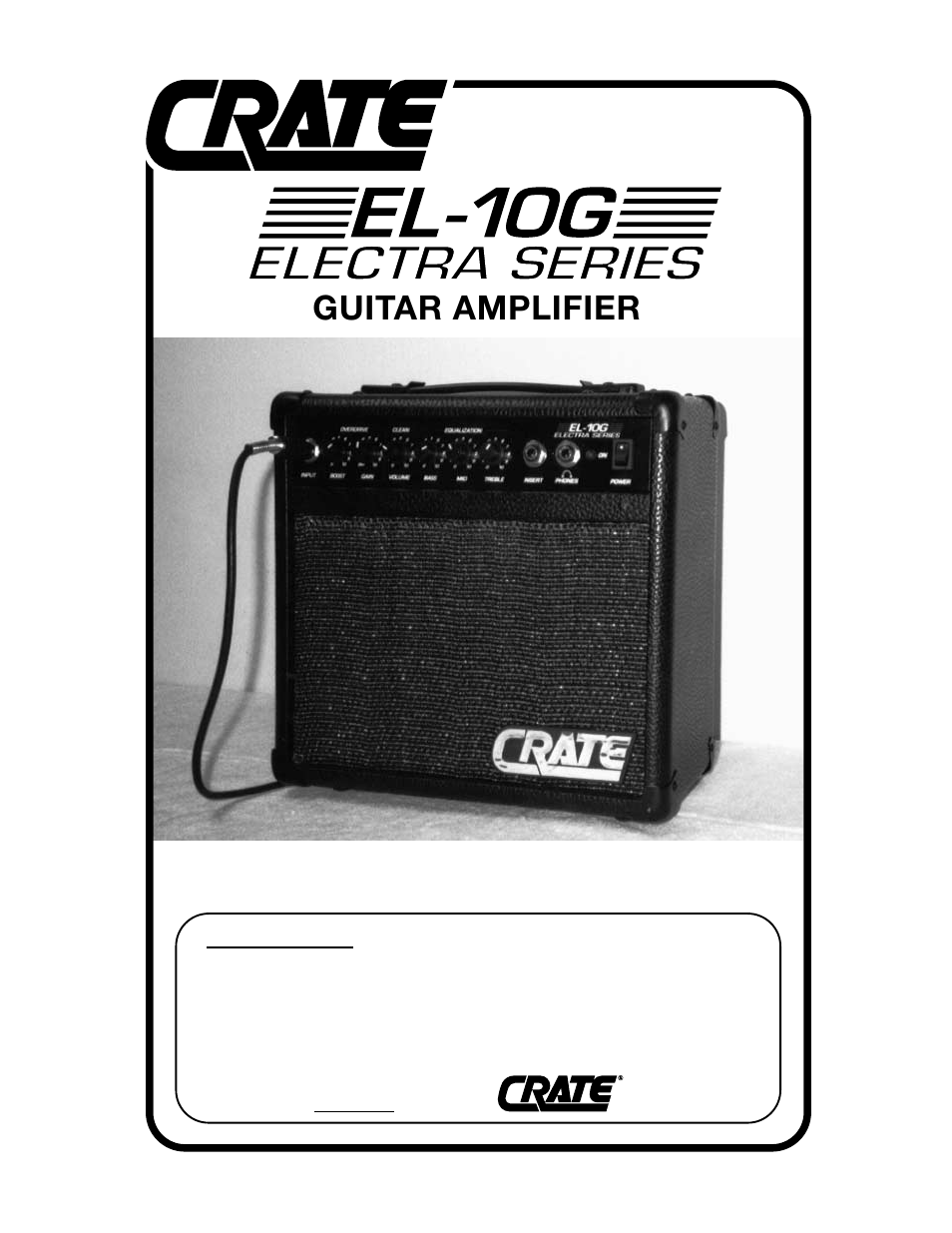 Crate Amplifiers EL-10G User Manual | 4 pages