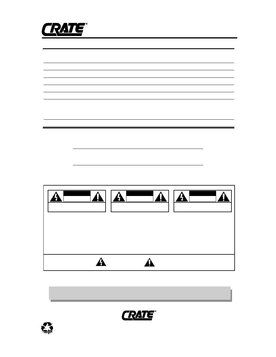 El-10g electra series guitar amplifier, El10g technical specifications | Crate Amplifiers EL-10G User Manual | Page 4 / 4