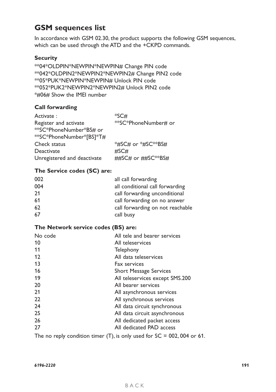 Gsm sequences list | Westermo GD-01 User Manual | Page 191 / 206