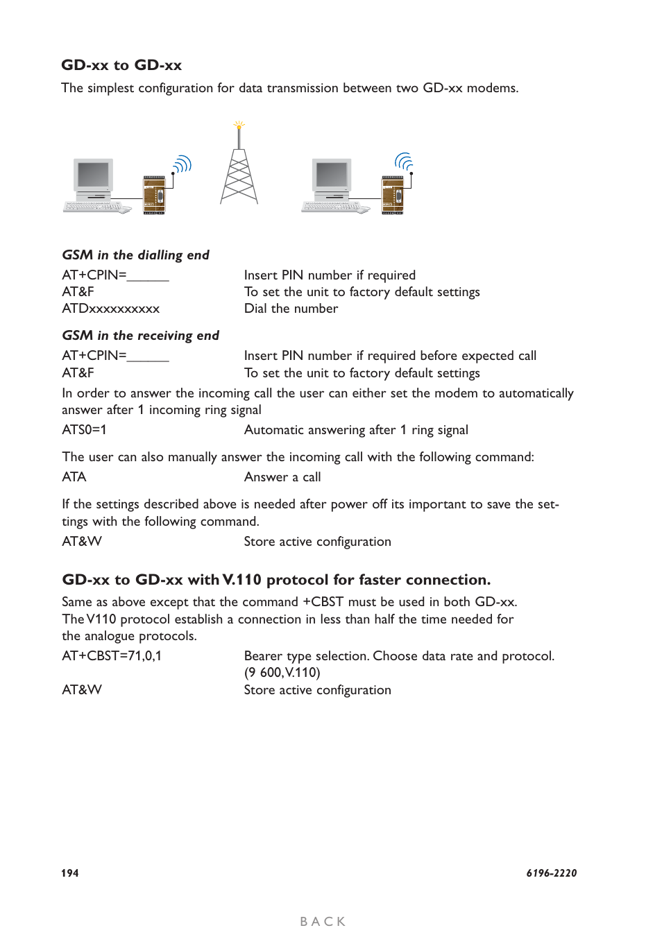 Gd-xx to gd-xx, B a c k | Westermo GD-01 User Manual | Page 194 / 206