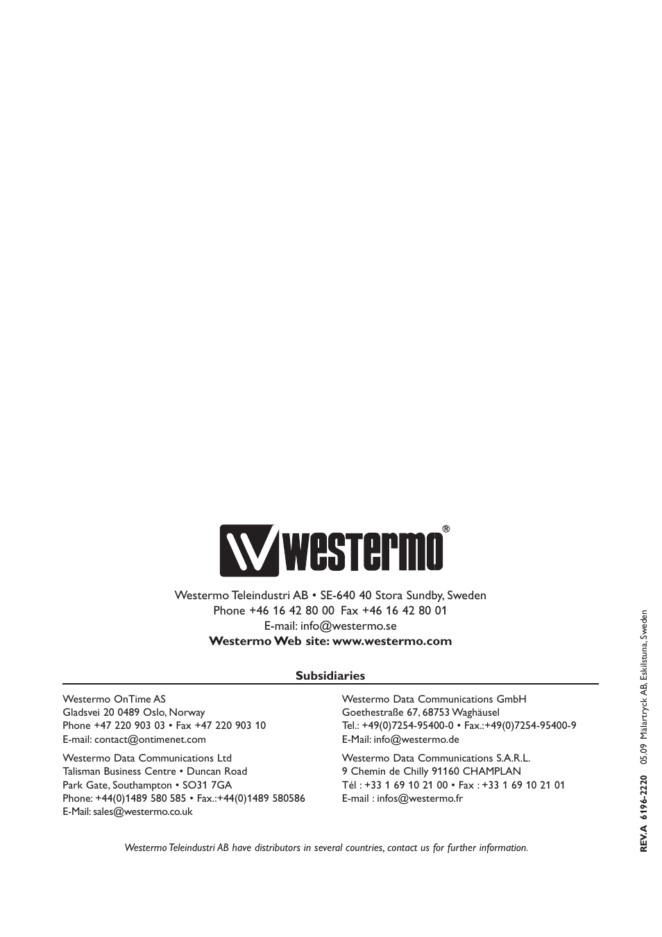 Westermo GD-01 User Manual | Page 206 / 206