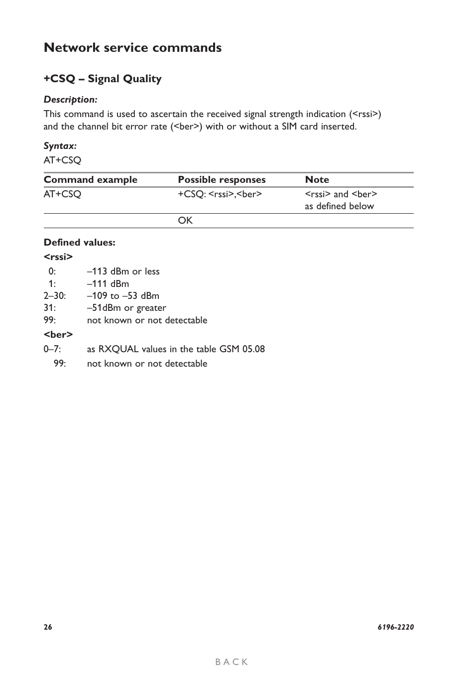 Network service commands | Westermo GD-01 User Manual | Page 26 / 206
