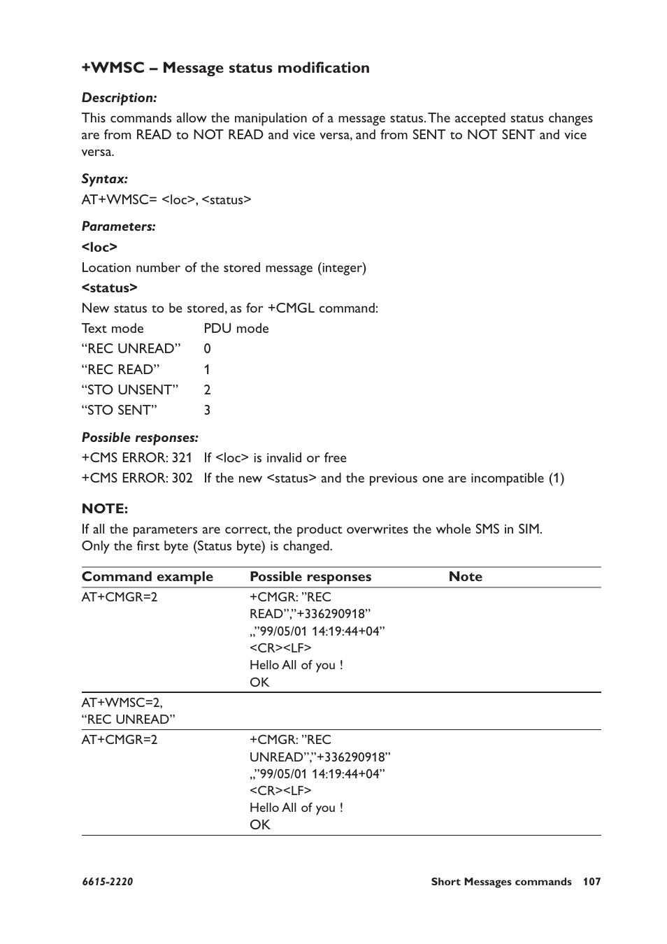 Wmsc – message status modification | Westermo GDW-11 User Manual | Page 107 / 380