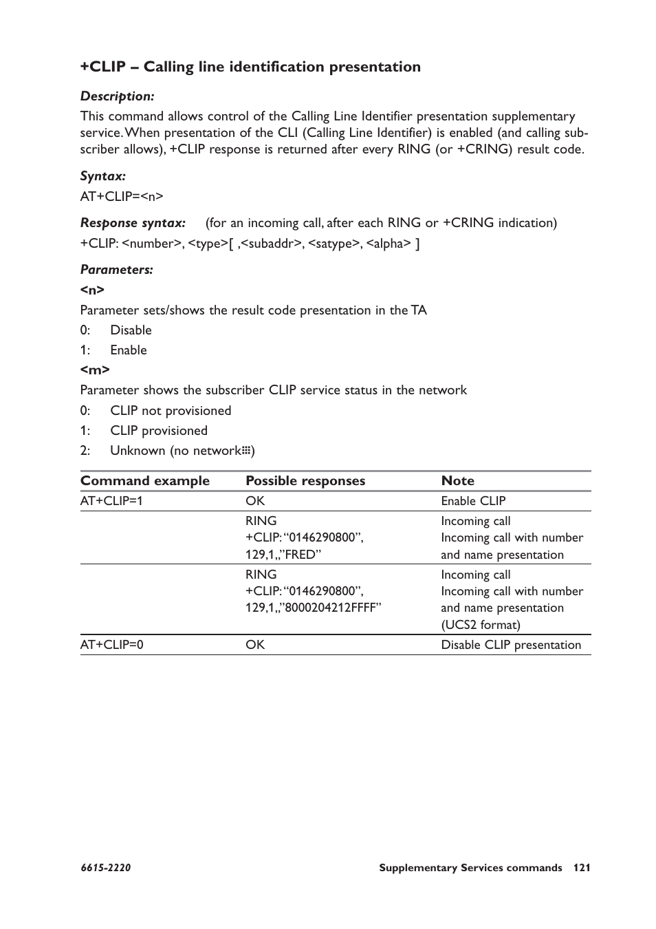 Clip – calling line identification presentation | Westermo GDW-11 User Manual | Page 121 / 380