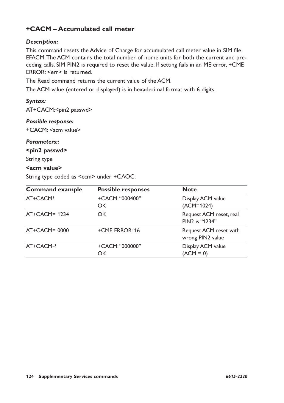 Cacm – accumulated call meter | Westermo GDW-11 User Manual | Page 124 / 380