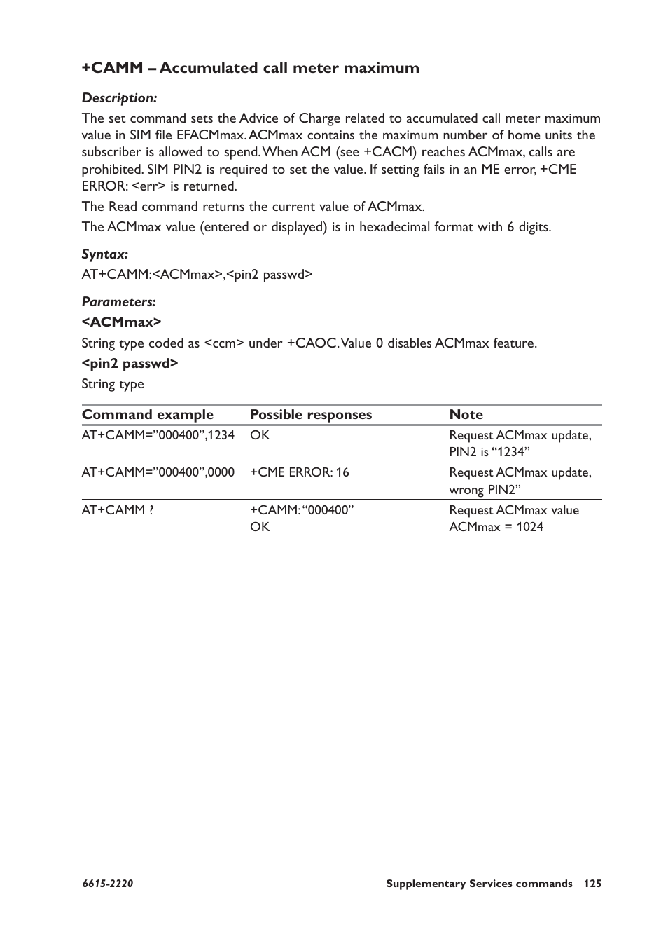 Camm – accumulated call meter maximum | Westermo GDW-11 User Manual | Page 125 / 380