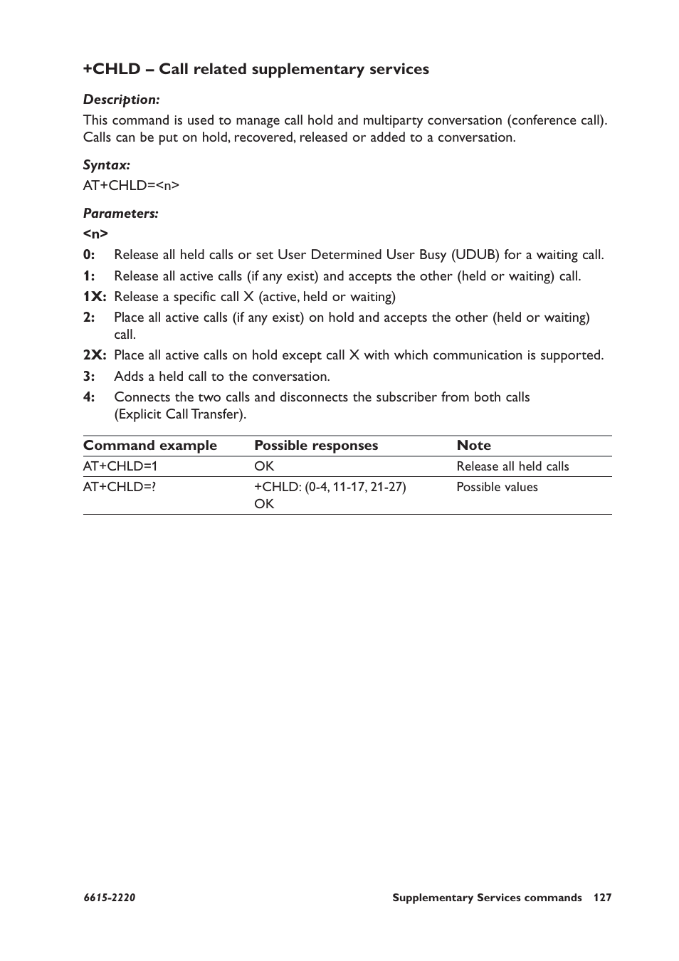 Chld – call related supplementary services | Westermo GDW-11 User Manual | Page 127 / 380