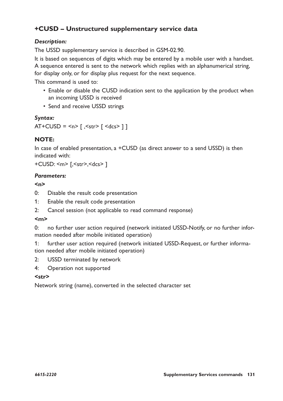 Cusd – unstructured supplementary service data | Westermo GDW-11 User Manual | Page 131 / 380